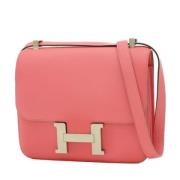 Pre-owned Fabric shoulder-bags Hermès Vintage , Pink , Dames