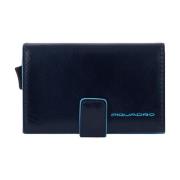 Blauwe Rfid Creditcardhouder Piquadro , Blue , Heren