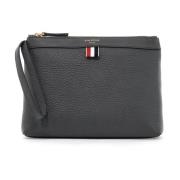 Leren Beauty Case voor Reizen Thom Browne , Gray , Dames