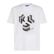 Heren Monogram Regular T-shirt Karl Lagerfeld , White , Heren