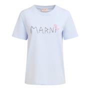 jersey t-shirt met mending Marni , Blue , Dames