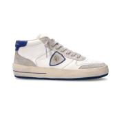 Vintage High-Top Sneakers Wit Blauw Philippe Model , White , Heren