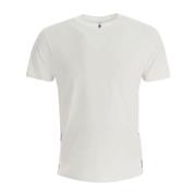 Heren Zijstreep T-shirt Moschino , White , Heren