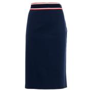 Kokerrok met driekleurige tailleband Pinko , Blue , Dames