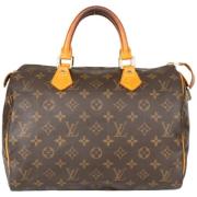 Pre-owned Canvas handbags Louis Vuitton Vintage , Brown , Dames