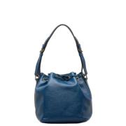 Pre-owned Leather shoulder-bags Louis Vuitton Vintage , Blue , Dames