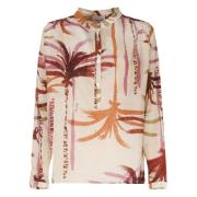 MultiColour Mao Kraag Shirt Mariuccia Milano , Multicolor , Dames