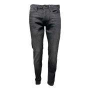 Zwarte Slim Fit Jeans met Rits Emporio Armani , Black , Heren