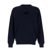 Needle Stitch Sweaters Emporio Armani , Blue , Heren