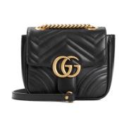 Zwarte Handtas Matelassé Chevron Design Gucci , Black , Dames