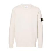 Off-White Gebreide Crew Neck Sweater Stone Island , White , Heren