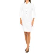 Witte overhemdjurk met lange mouwen Armani Jeans , White , Dames