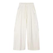 Wijde Cargo Broek in Comfortabele Stof 10Days , White , Dames