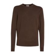 Merino Crew Neck Sweater Calvin Klein , Brown , Heren