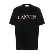 Zwarte Classic Curb Tee-Shirt Lanvin , Black , Heren