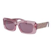 Stijlvolle Zonnebril met Uniek Ontwerp Versace , Pink , Dames