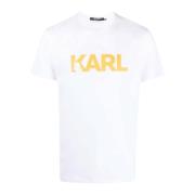 Heren Logo Regular T-shirt Karl Lagerfeld , White , Heren