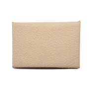 Pre-owned Leather wallets Hermès Vintage , Beige , Dames