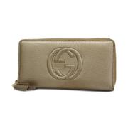 Pre-owned Leather wallets Gucci Vintage , Yellow , Dames