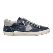 Vintage Distressed Sneakers Philippe Model , Blue , Heren