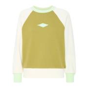 Raglan Crew Neck Sweatshirt Moss Green Ball , Multicolor , Dames