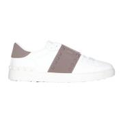 Rockstud Untitled Witte Leren Sneakers Valentino Garavani , White , He...