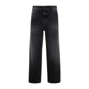 Spider Black Cropped Jeans Haikure , Black , Dames