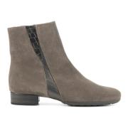 Taupe Suède Enkellaarsjes Gabor , Beige , Dames