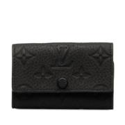 Pre-owned Leather key-holders Louis Vuitton Vintage , Black , Dames