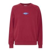 Rimini Raglan Crew Neck Sweatshirt Bordeaux Ball , Red , Dames