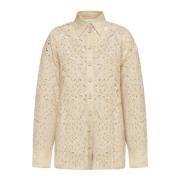 Kanten Blouse Zimmermann , Beige , Dames