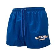 Zee Logo Zwembroek Moschino , Blue , Heren