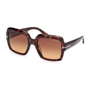 Stijlvolle zonnebril Kaya 52F Tom Ford , Brown , Dames