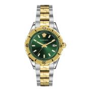 Analoge Datum Quartz Horloge Groen Roestvrij Staal Versace , Yellow , ...