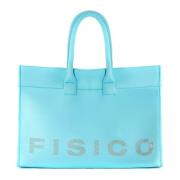 Turquoise Strass Tote Tas Fisico , Blue , Dames