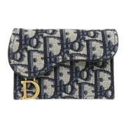 Pre-owned Canvas wallets Dior Vintage , Blue , Dames