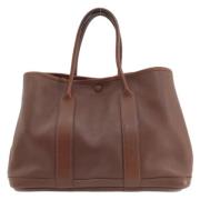 Pre-owned Fabric handbags Hermès Vintage , Brown , Dames