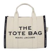 Jacquard Patroon Stof Shopper Tas Marc Jacobs , White , Dames