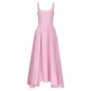 Elegante mouwloze taffeta midi jurk Pinko , Pink , Dames