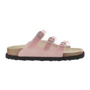 Roze Chintzrose Sandalen met Suède Afwerking Birkenstock , Pink , Dame...