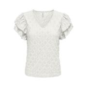 Frill Top Cloud Dancer Only , White , Dames