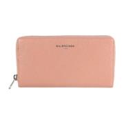 Pre-owned Leather wallets Balenciaga Vintage , Pink , Dames