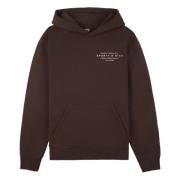 Bruine Katoenen Hoodie met Logo Sporty & Rich , Brown , Dames