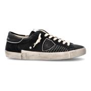 Zwarte Tennissneakers met Riviera-stijl Philippe Model , Black , Heren