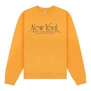 Faded Gold Navy Crewneck Sweatshirt Sporty & Rich , Orange , Dames
