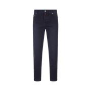 Blauwe Tapered Denim Jeans Kiton , Blue , Heren