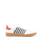 Witte Sneakers Paneeldesign Streepdetail Dsquared2 , White , Heren