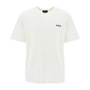 Boxy Fit Crew Neck T-Shirt A.p.c. , White , Heren