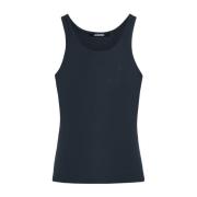 Visser Motief Blauw Mouwloze Top Jacquemus , Blue , Heren