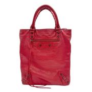 Pre-owned Leather shoulder-bags Balenciaga Vintage , Red , Dames